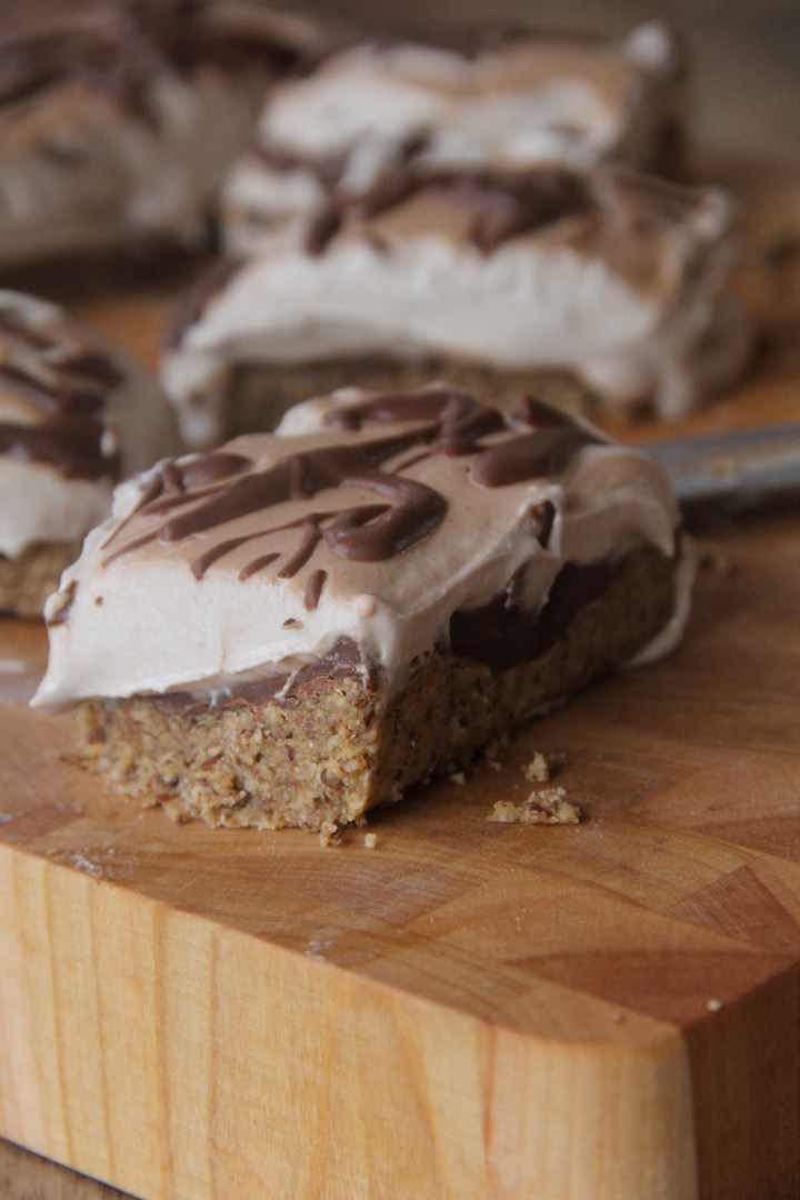 Chocolate Peanut Butter Banana Cream Bars (GF, Vegan,&nbsp;semi-raw)