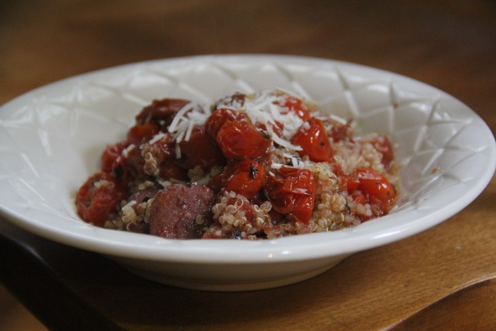 Garlicky Quinoa with Chicken&nbsp;Sausage